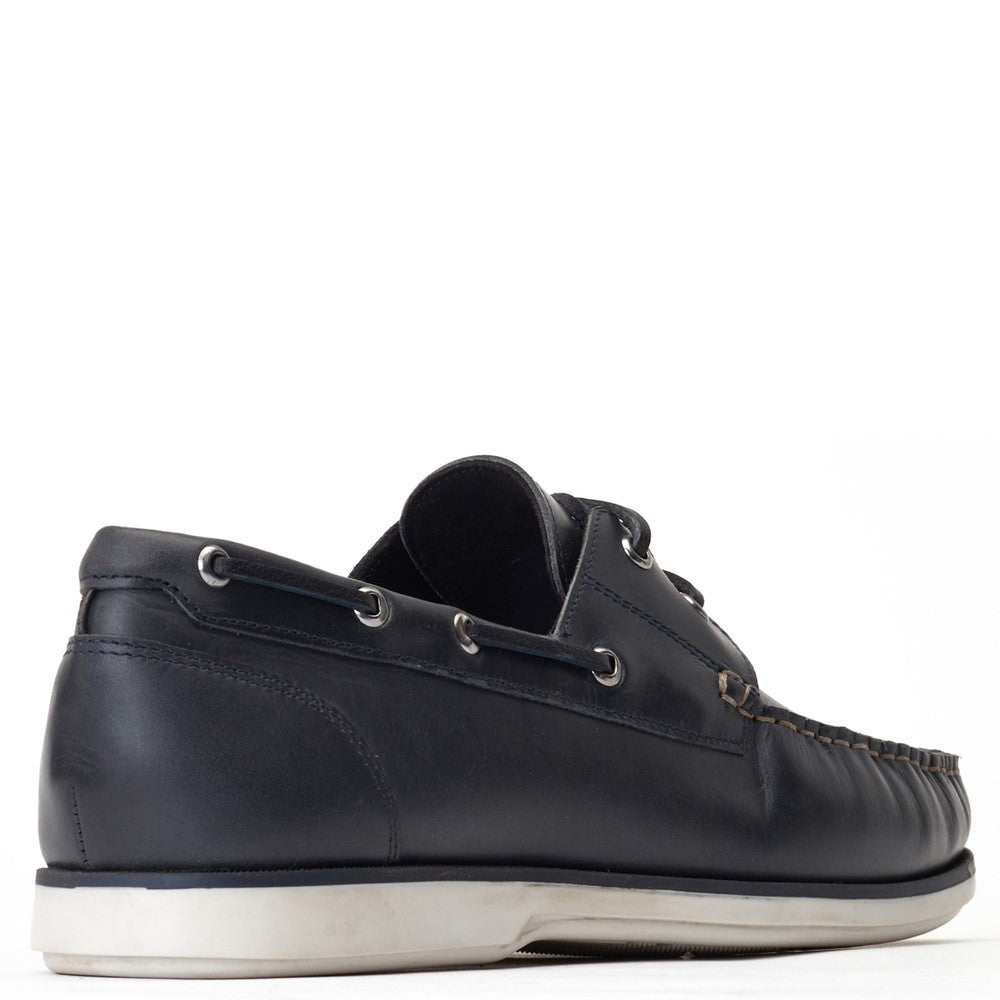 Stern Oil Pull Up Boat Shoes Navy