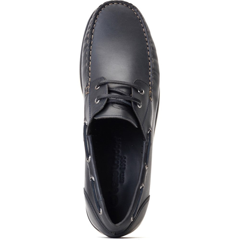 Stern Oil Pull Up Boat Shoes Navy