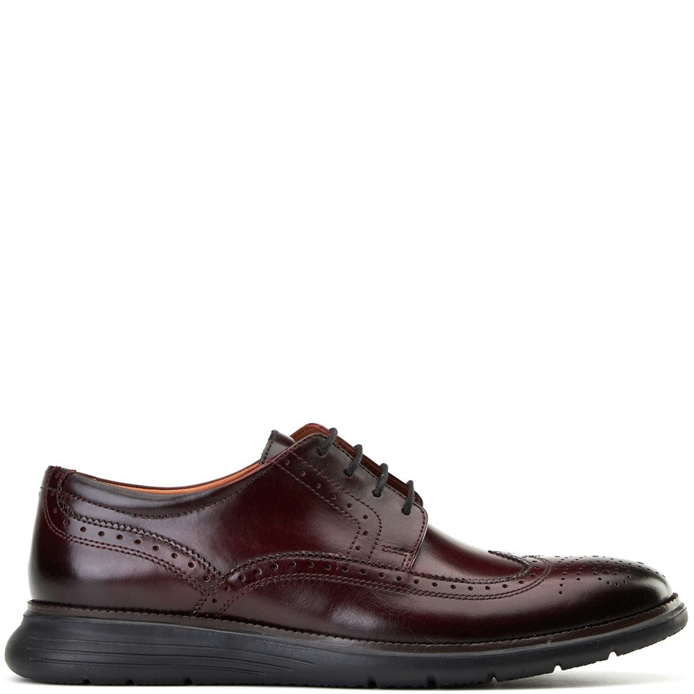 Flight 25 Leather Brogue Shoes Bordo