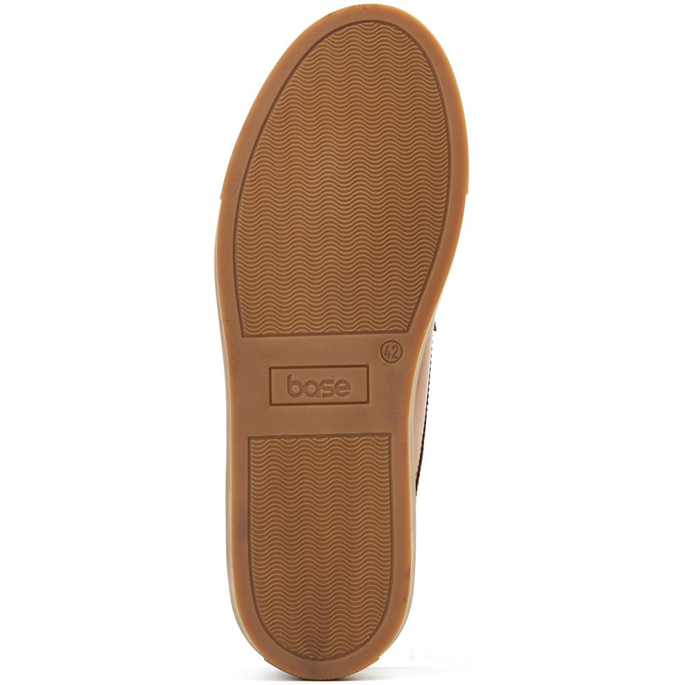 Clapton Washed Brogue Trainers Tan