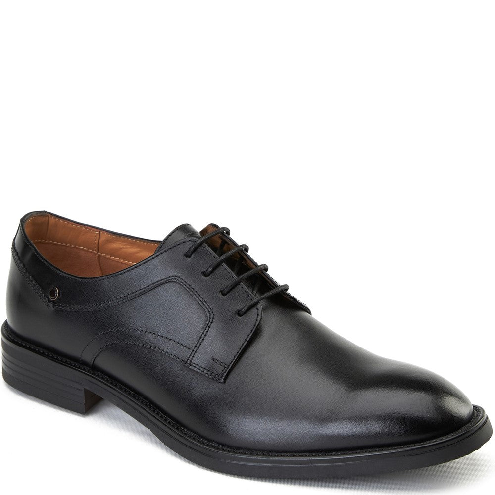 Sleeve Waxy Derby Shoes Black