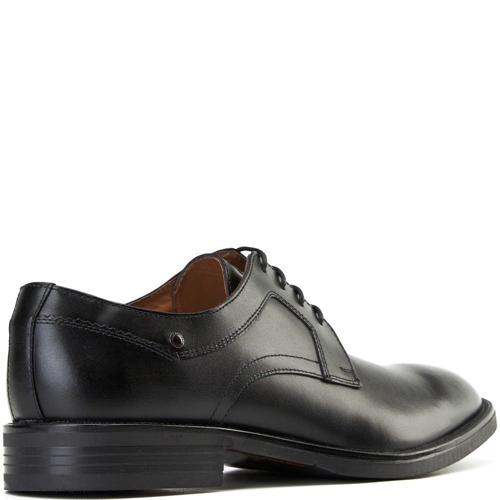 Sleeve Waxy Derby Shoes Black