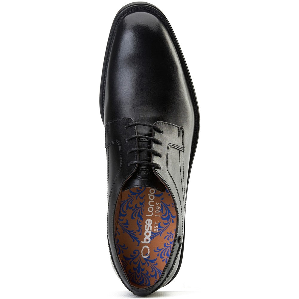 Sleeve Waxy Derby Shoes Black