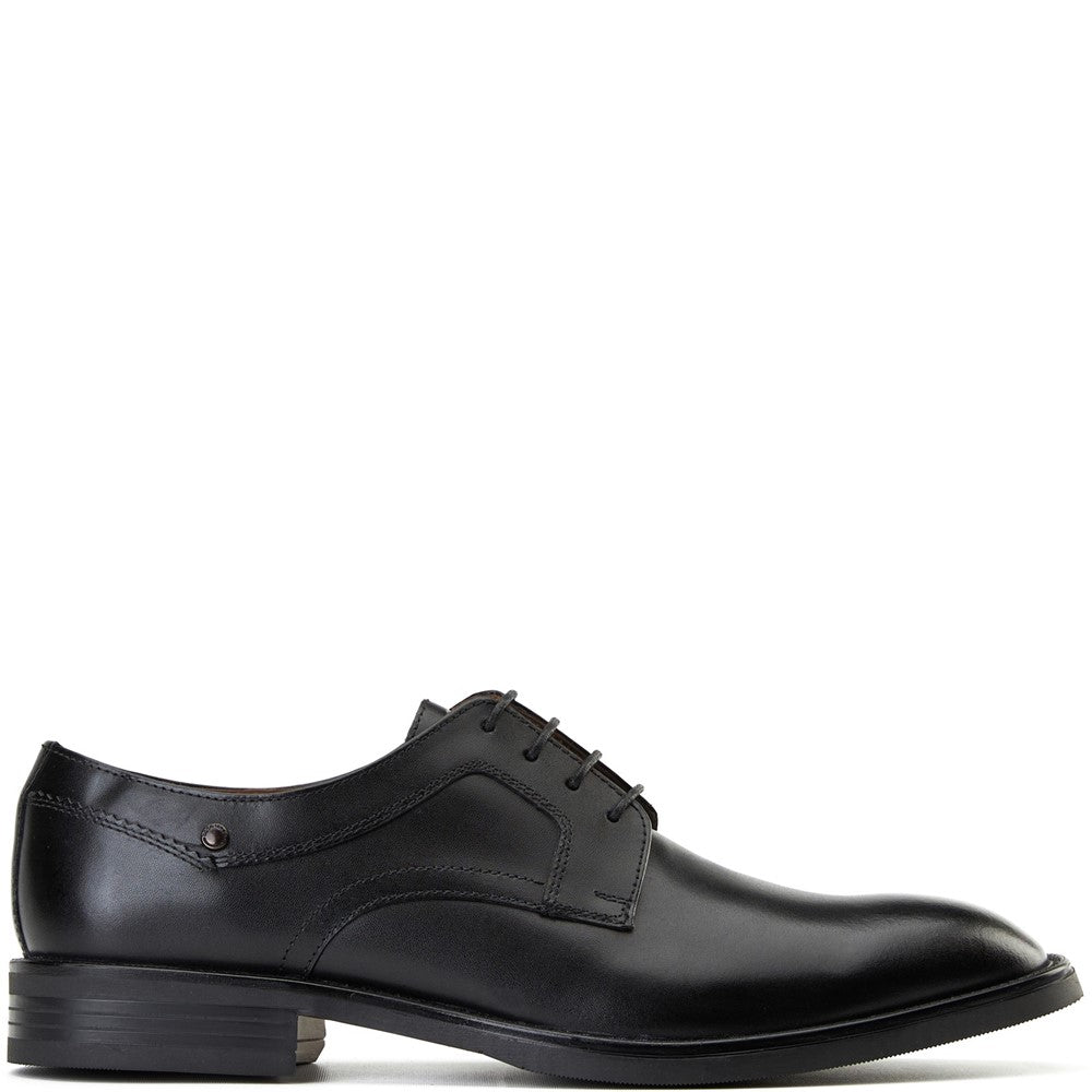 Sleeve Waxy Derby Shoes Black