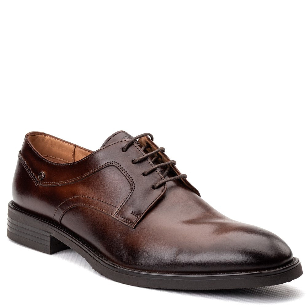 Sleeve Waxy Derby Shoes Brown