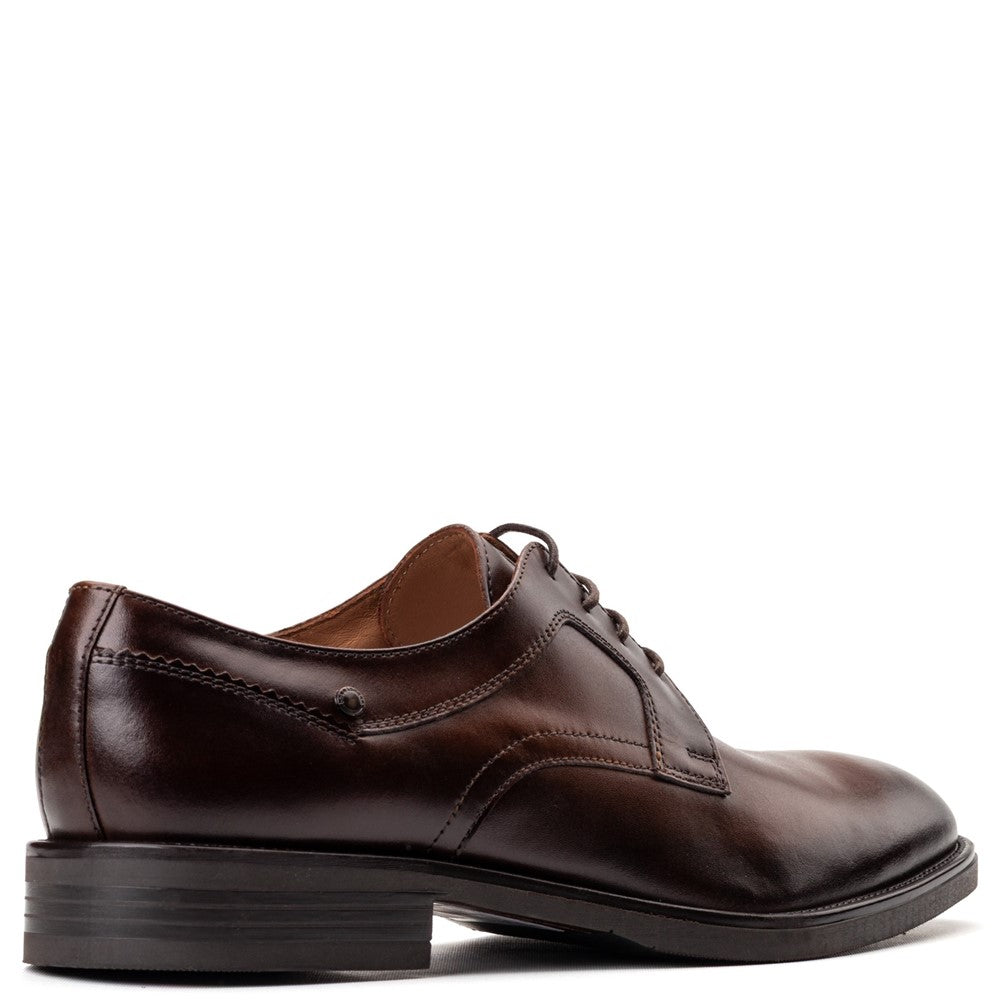 Sleeve Waxy Derby Shoes Brown