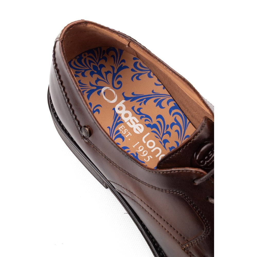 Sleeve Waxy Derby Shoes Brown