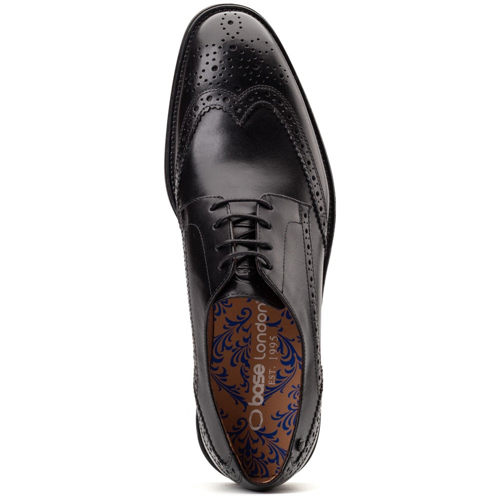 Pocket Waxy Brogue Shoes Black