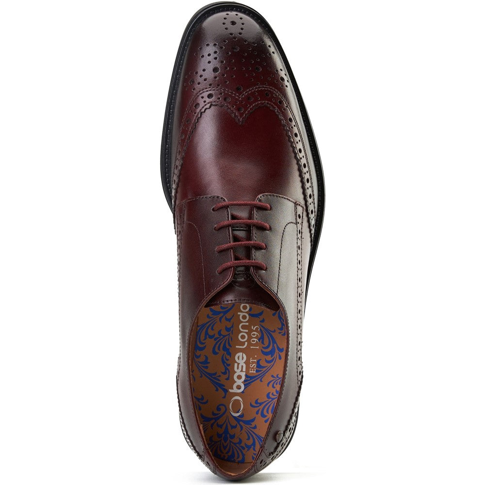Pocket Waxy Brogue Shoes Bordo