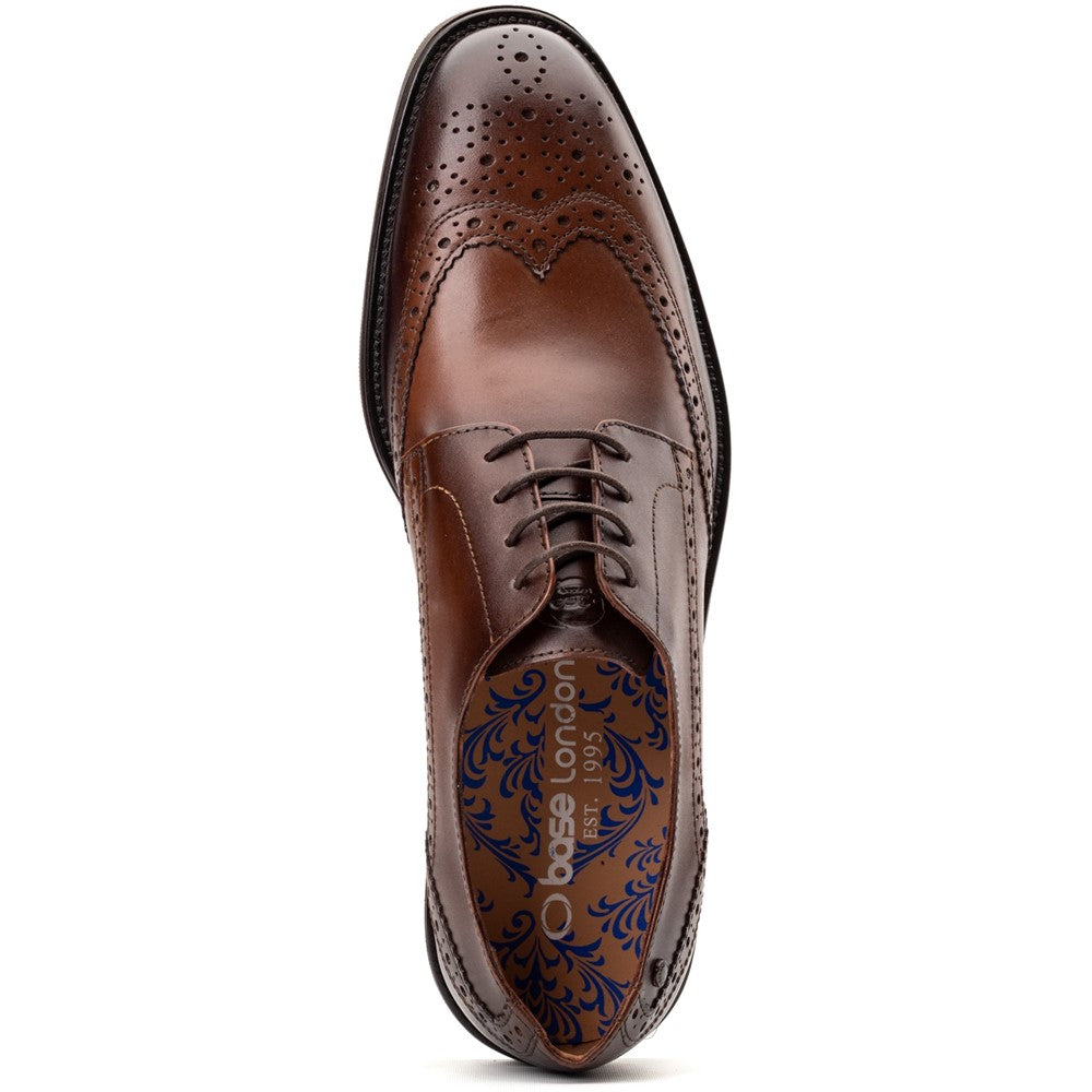 Pocket Waxy Brogue Shoes Brown