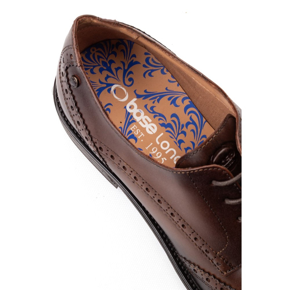 Pocket Waxy Brogue Shoes Brown