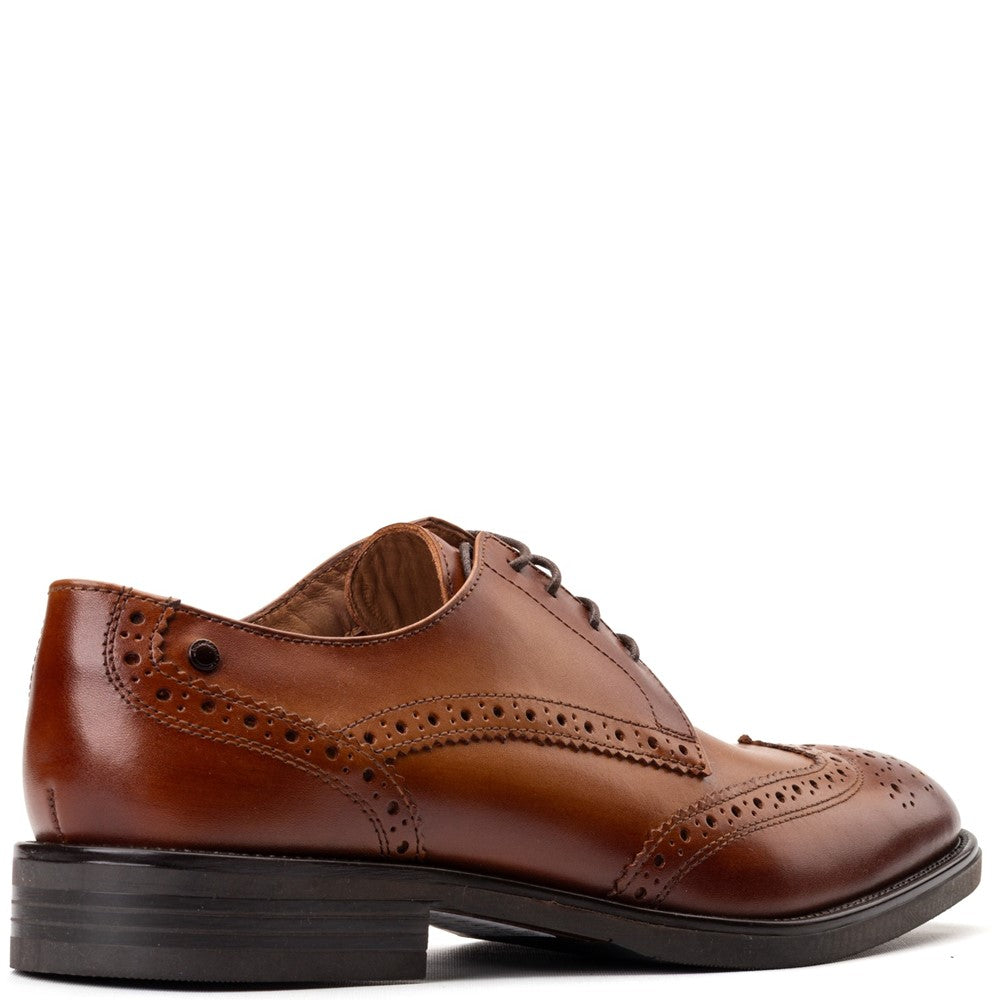 Pocket Waxy Brogue Shoes Tan