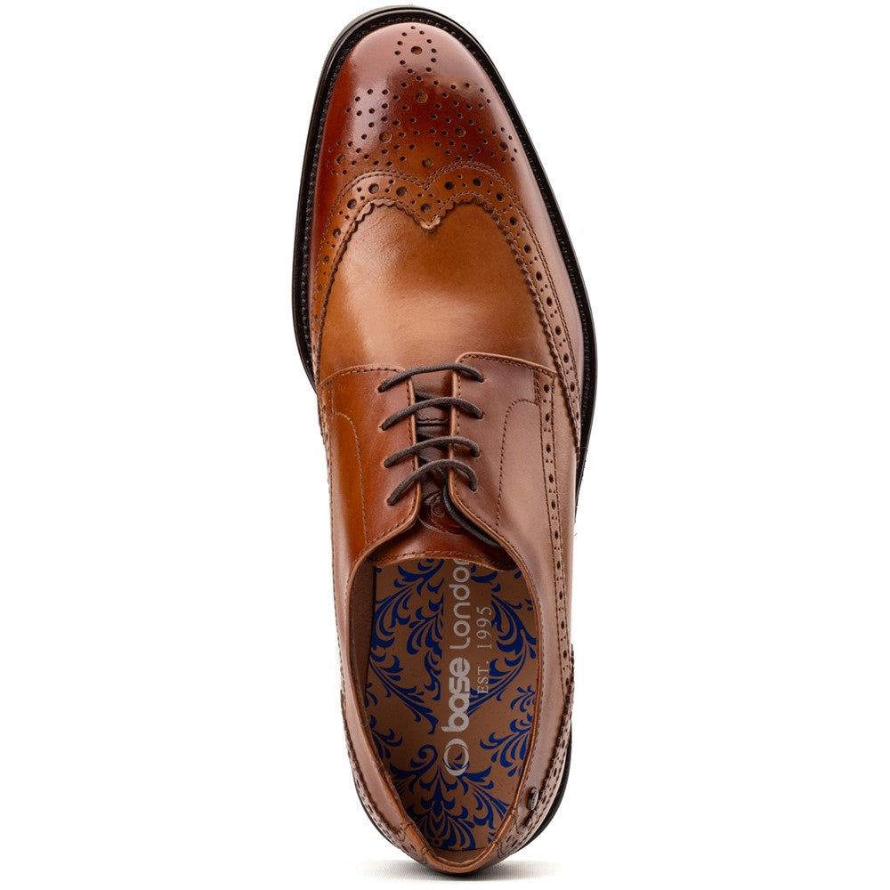 Pocket Waxy Brogue Shoes Tan