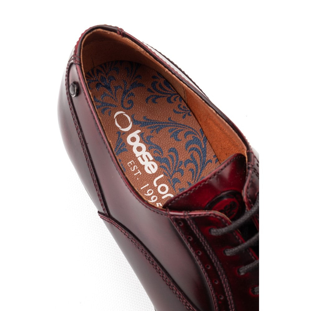 Franklin Hi Shine Brogue Shoes Bordo