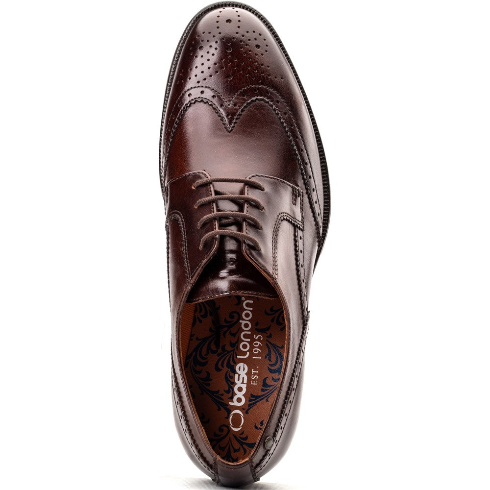 Bell Washed Brogue Shoes Brown