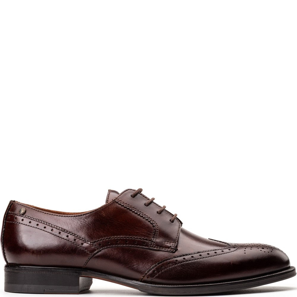 Bell Washed Brogue Shoes Brown