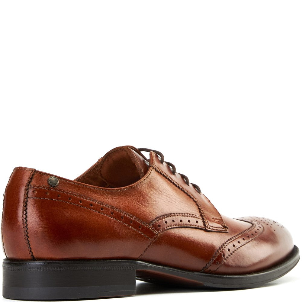 Bell Washed Brogue Shoes Tan