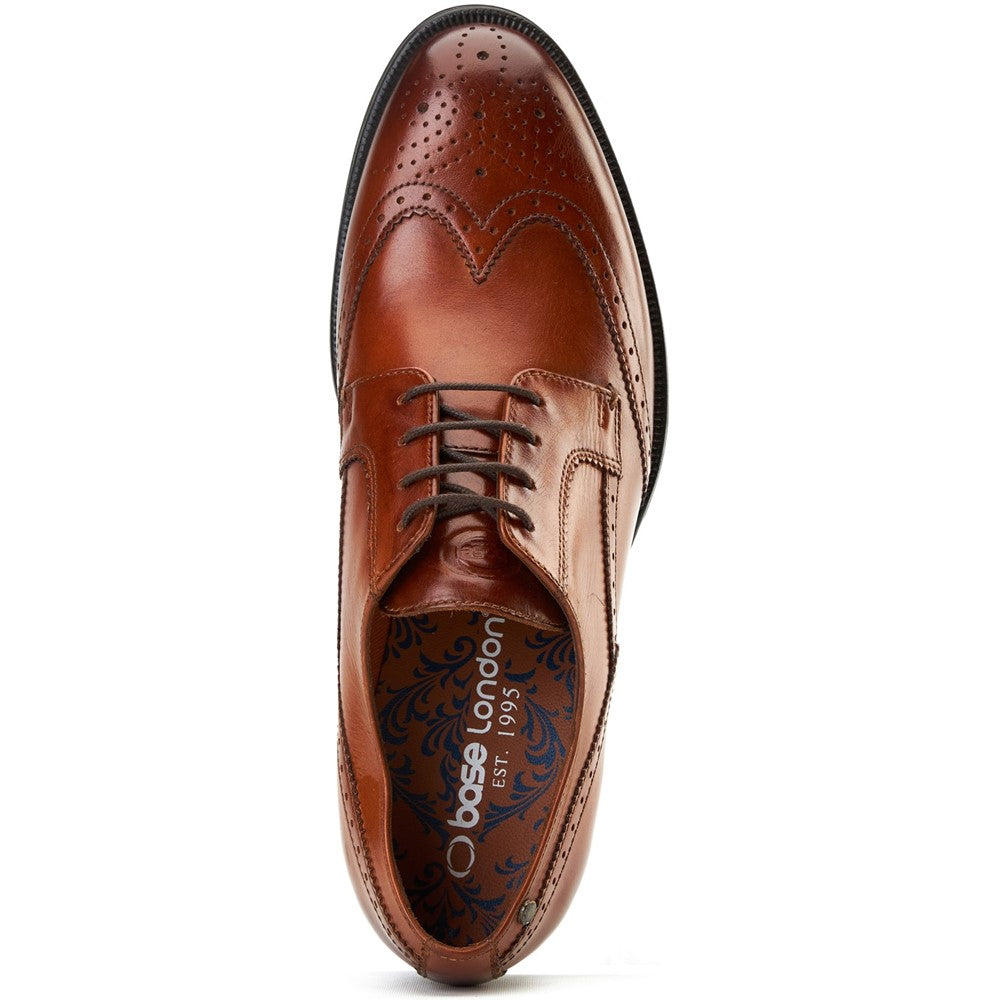 Bell Washed Brogue Shoes Tan