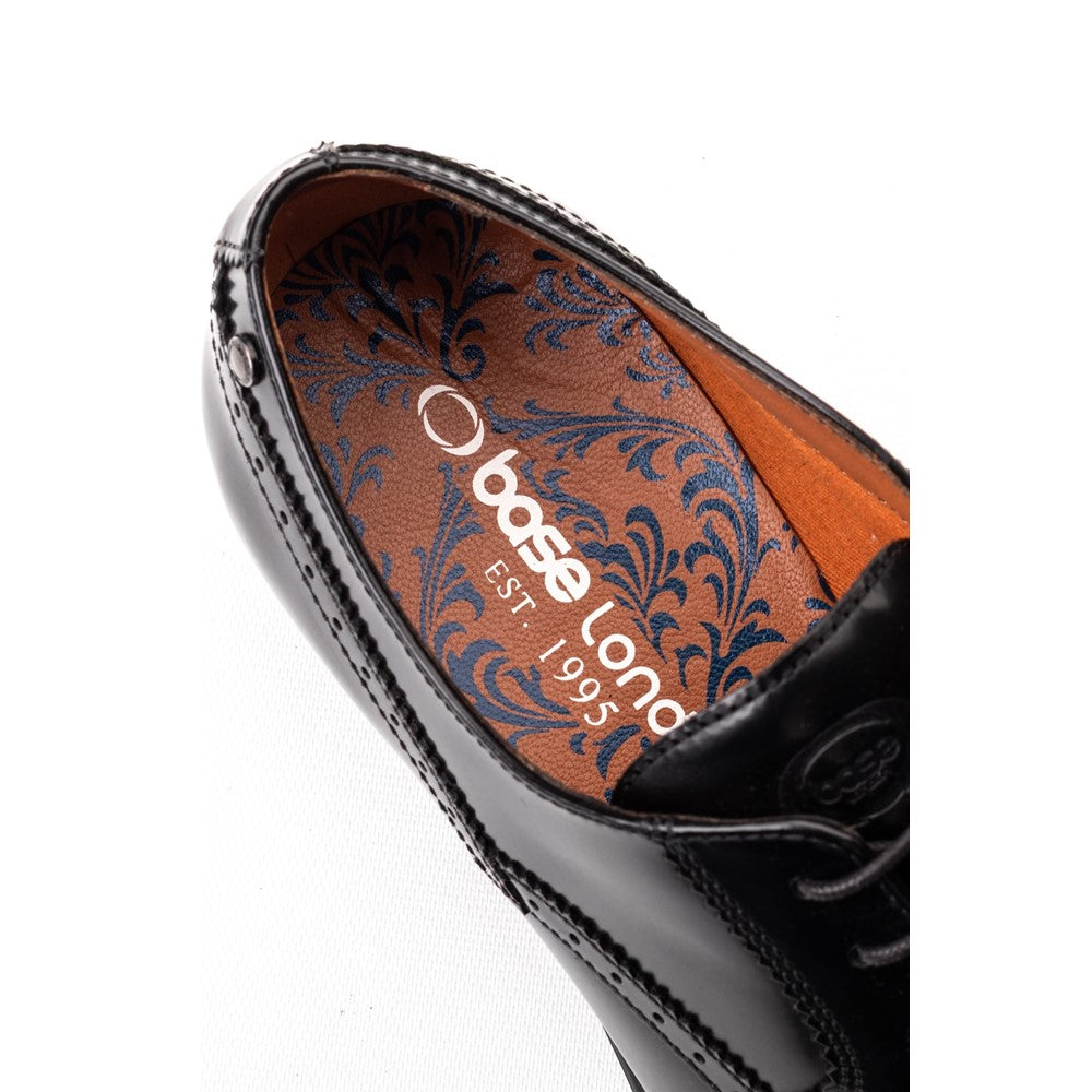 Bell Hi Shine Brogue Shoes Black