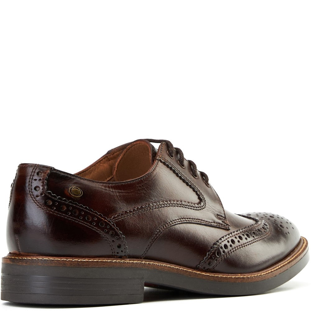York Washed Brogue Shoes Brown