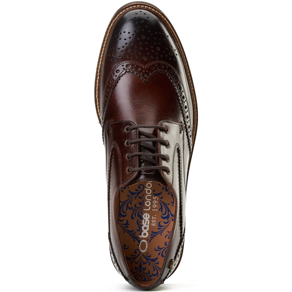 York Washed Brogue Shoes Brown