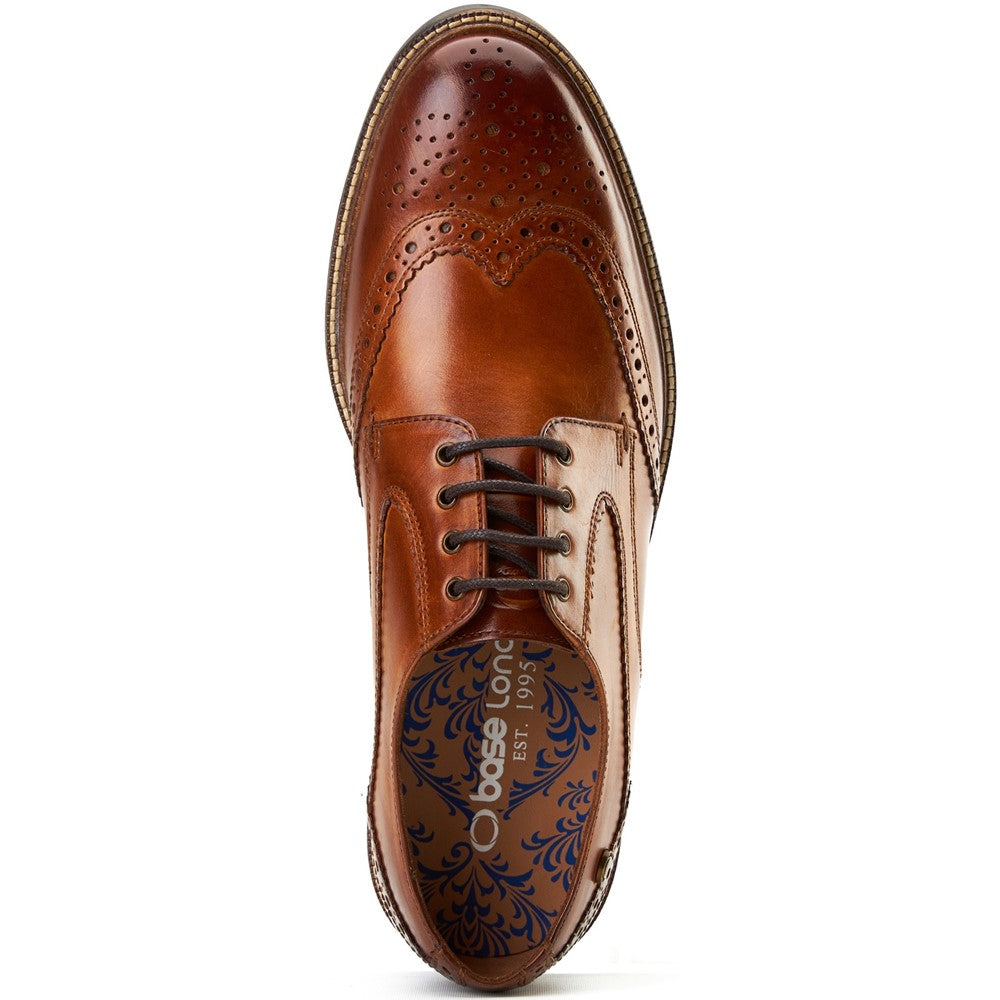 York Washed Brogue Shoes Tan