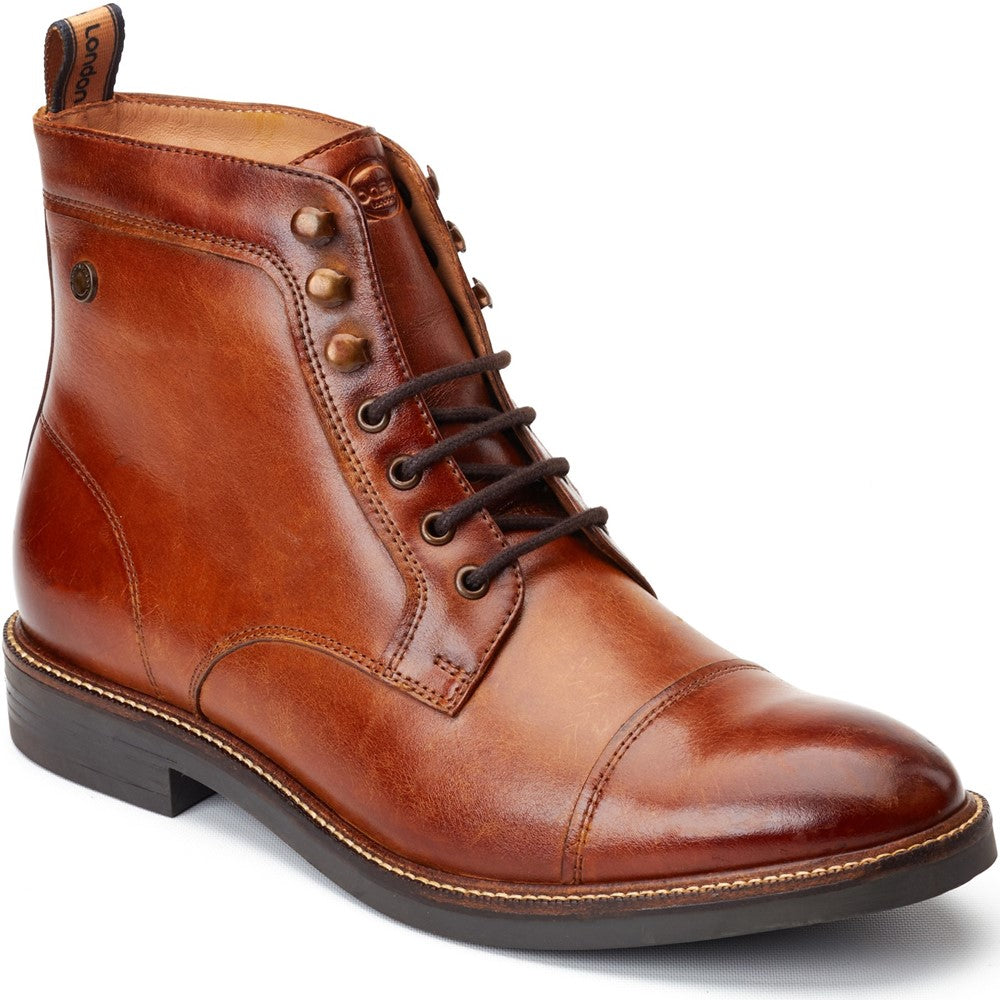 Plymouth Washed Toe Cap Boots Tan