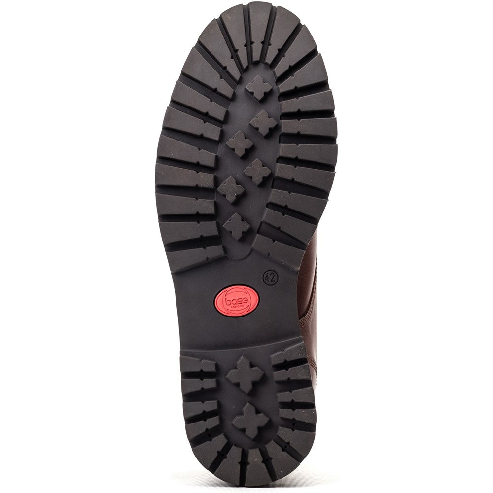 Nickel Pull Up Combat Boots Brown