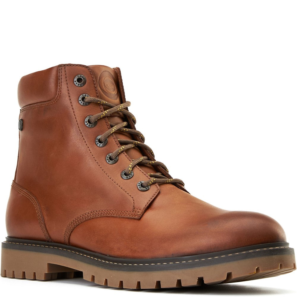Nickel Pull Up Combat Boots Tan