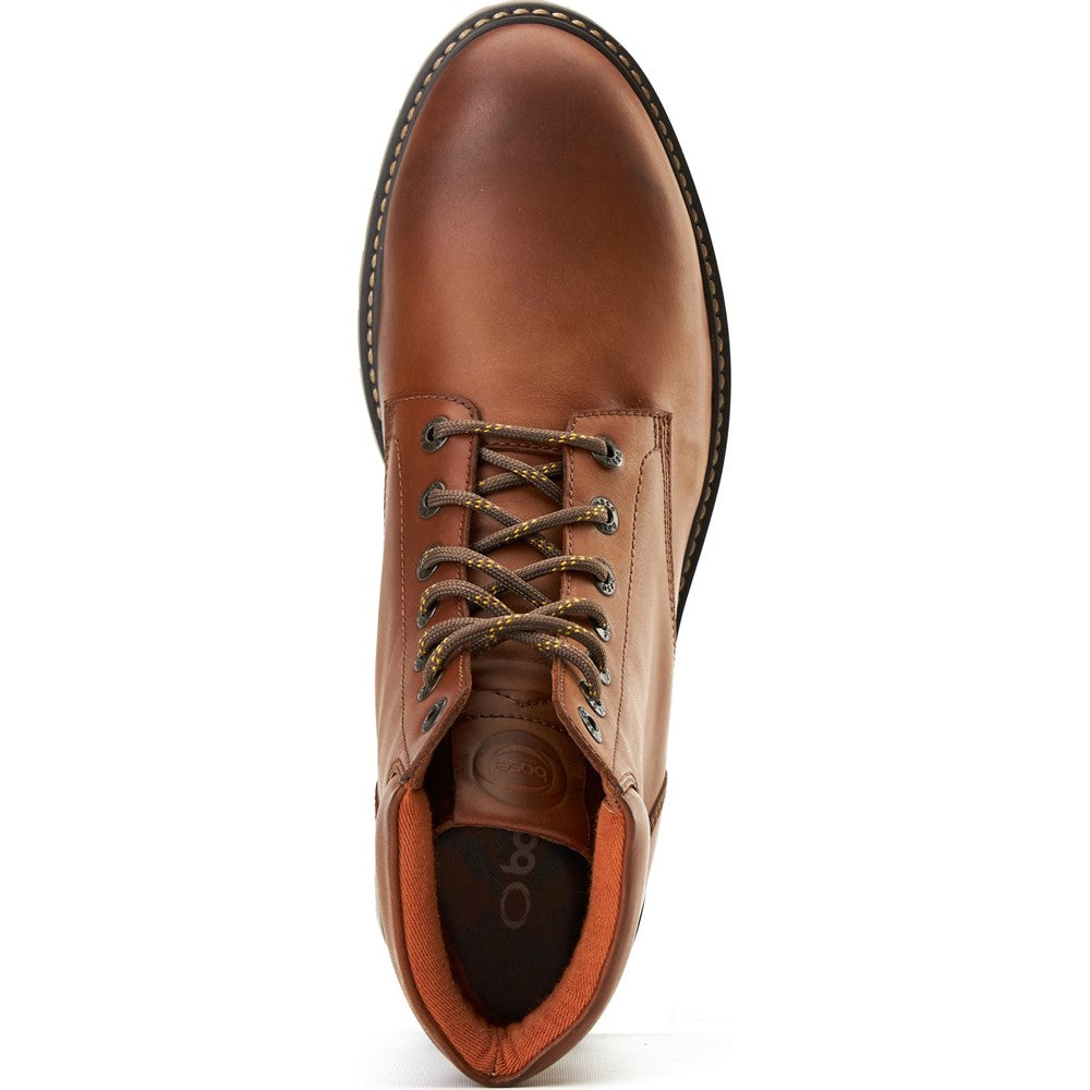 Nickel Pull Up Combat Boots Tan