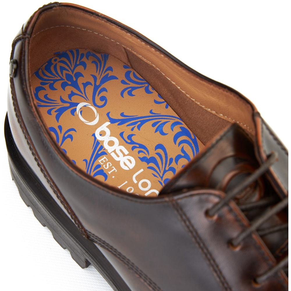 Locke Rub Off Derby Shoes Brown