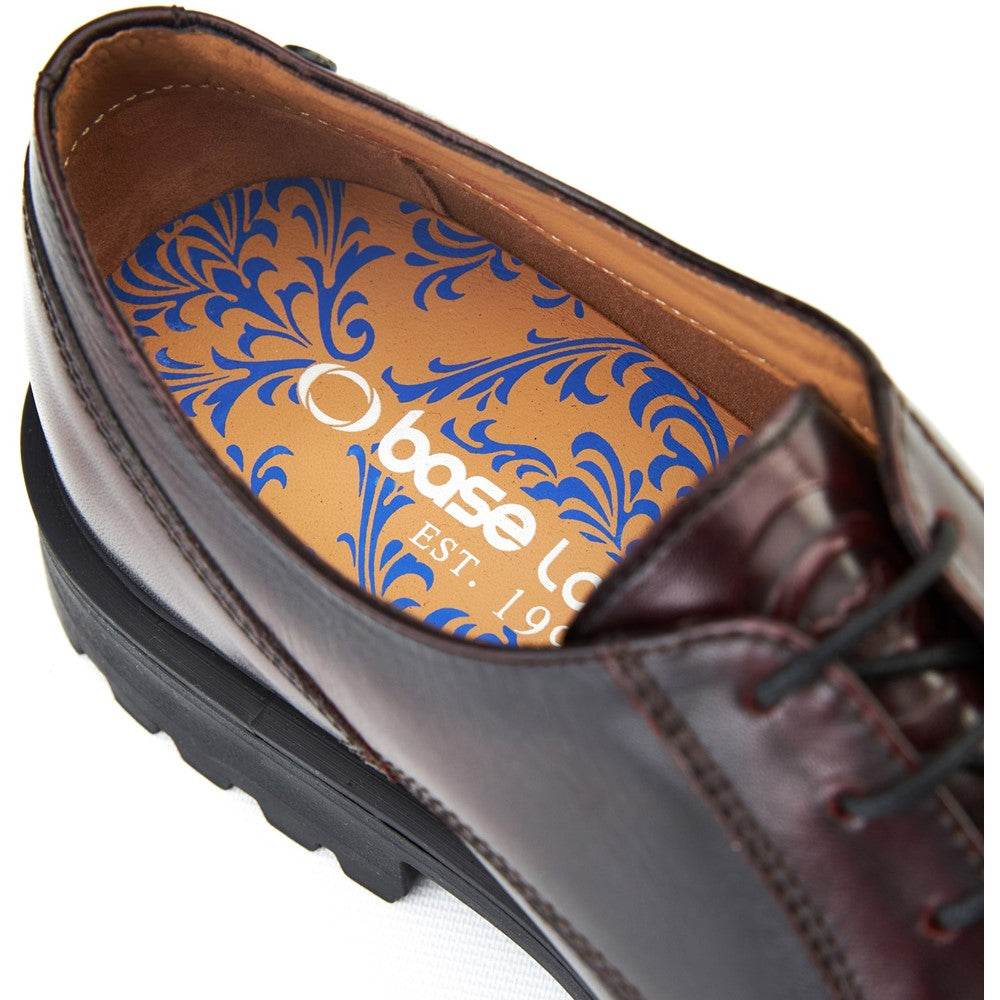 Locke Rub Off Derby Shoes Bordo