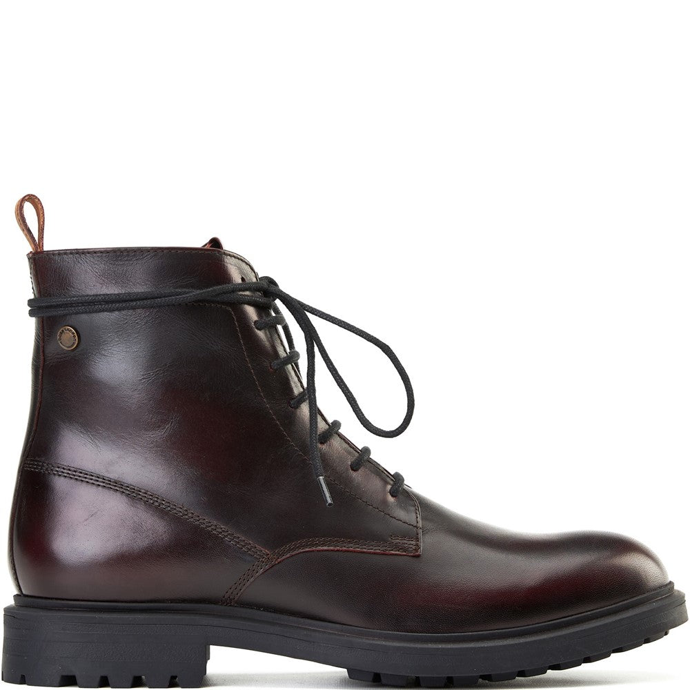 Brunel Lace-up Boots Bordo