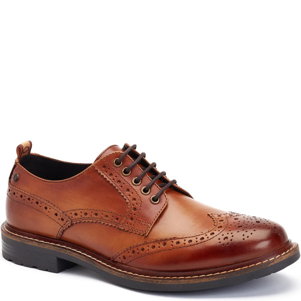 Jagger Burnished Brogue Shoes Tan