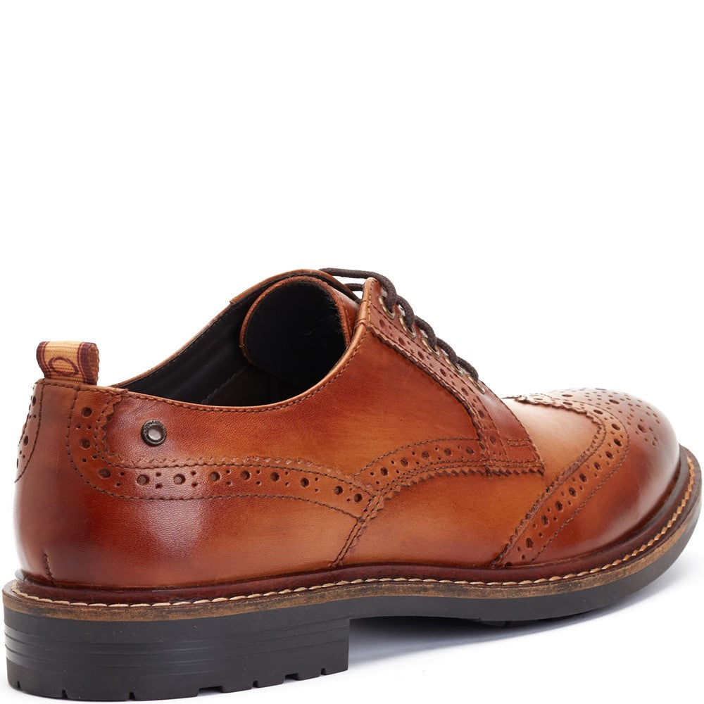 Jagger Burnished Brogue Shoes Tan