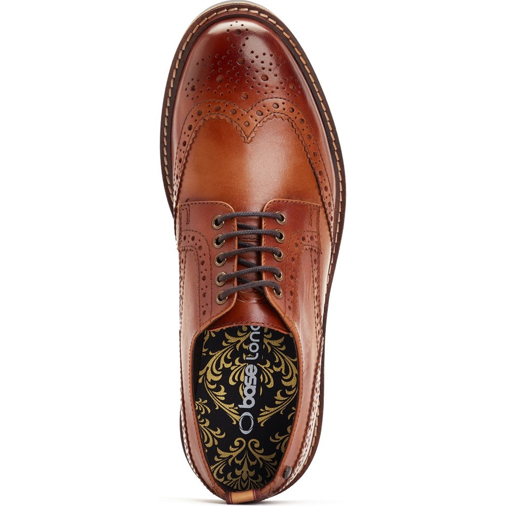 Jagger Burnished Brogue Shoes Tan
