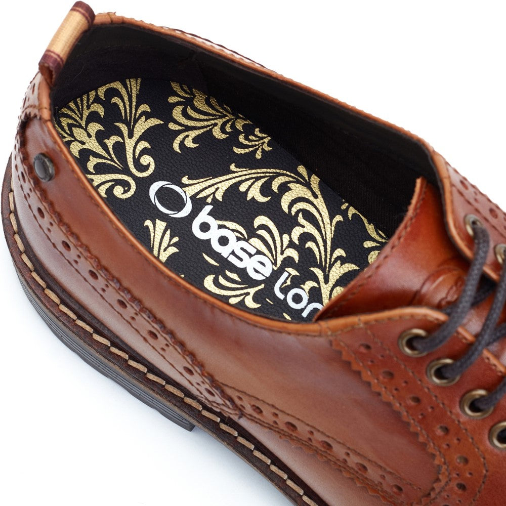 Jagger Burnished Brogue Shoes Tan