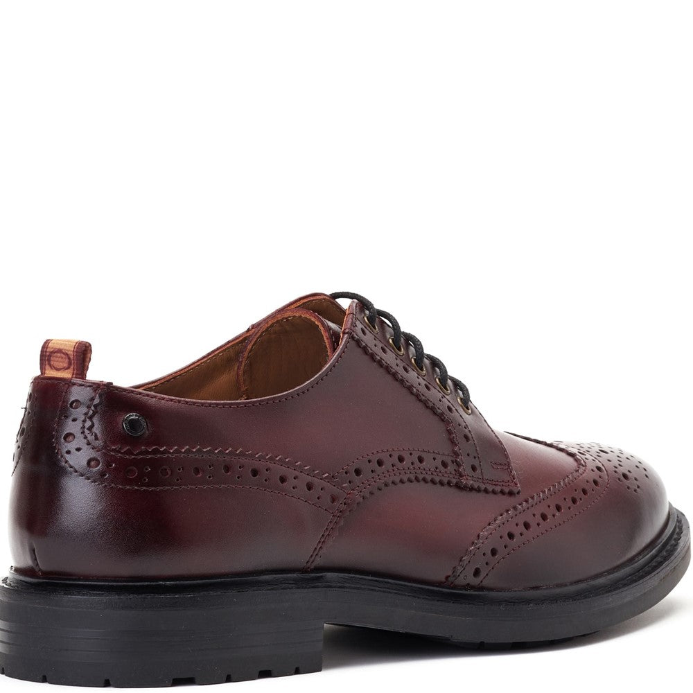 Jagger Burnished Brogue Shoes Bordo