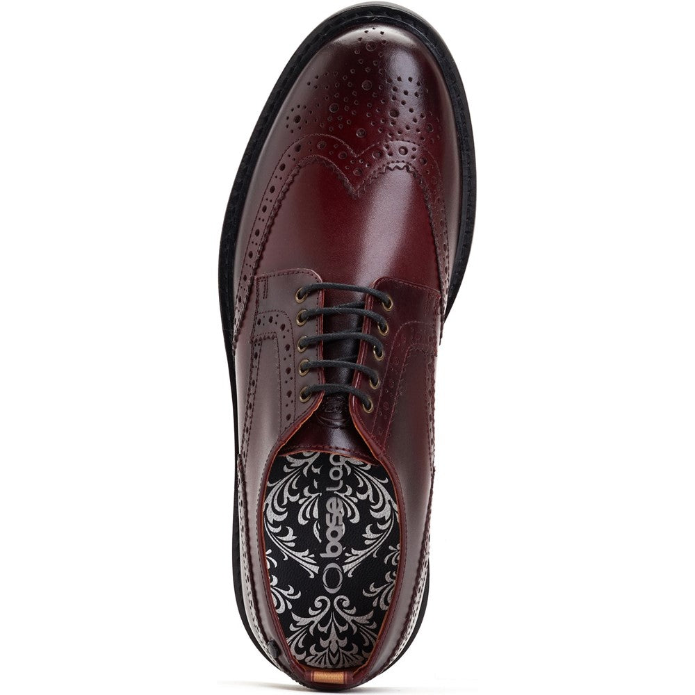 Jagger Burnished Brogue Shoes Bordo