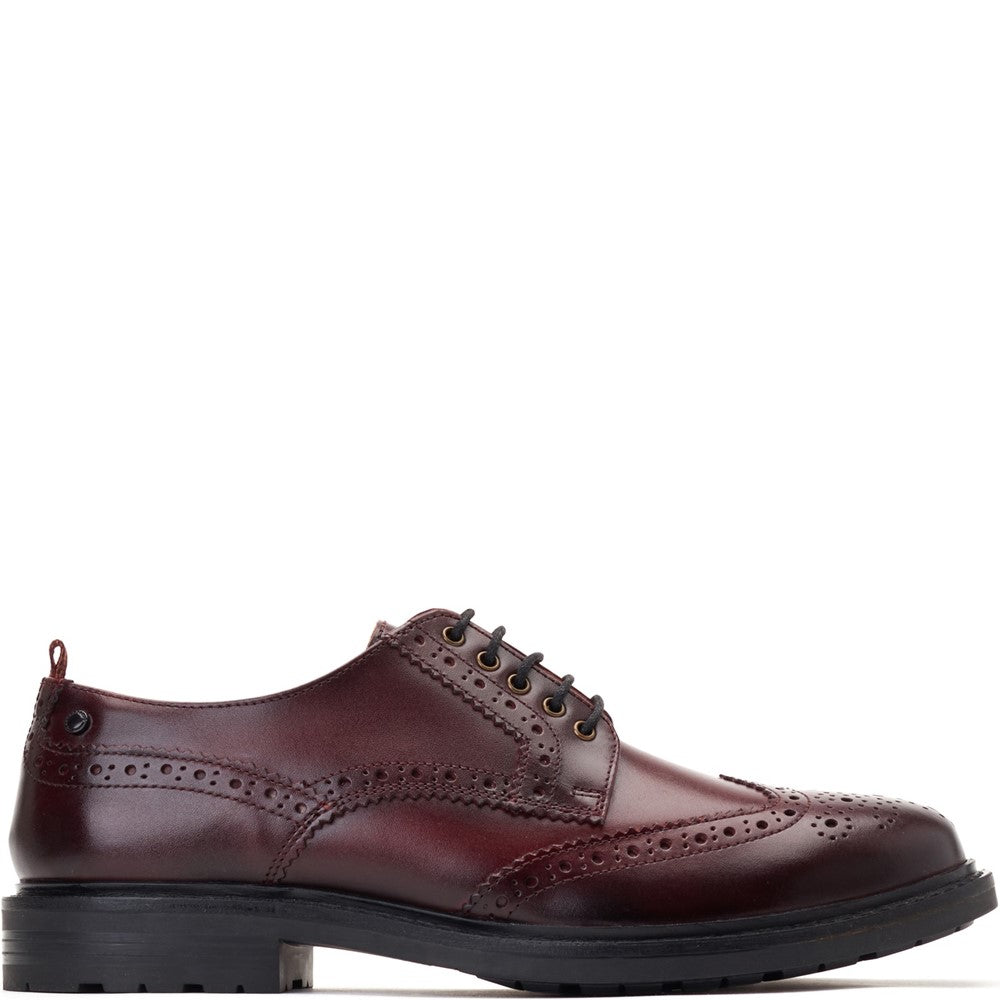 Jagger Burnished Brogue Shoes Bordo