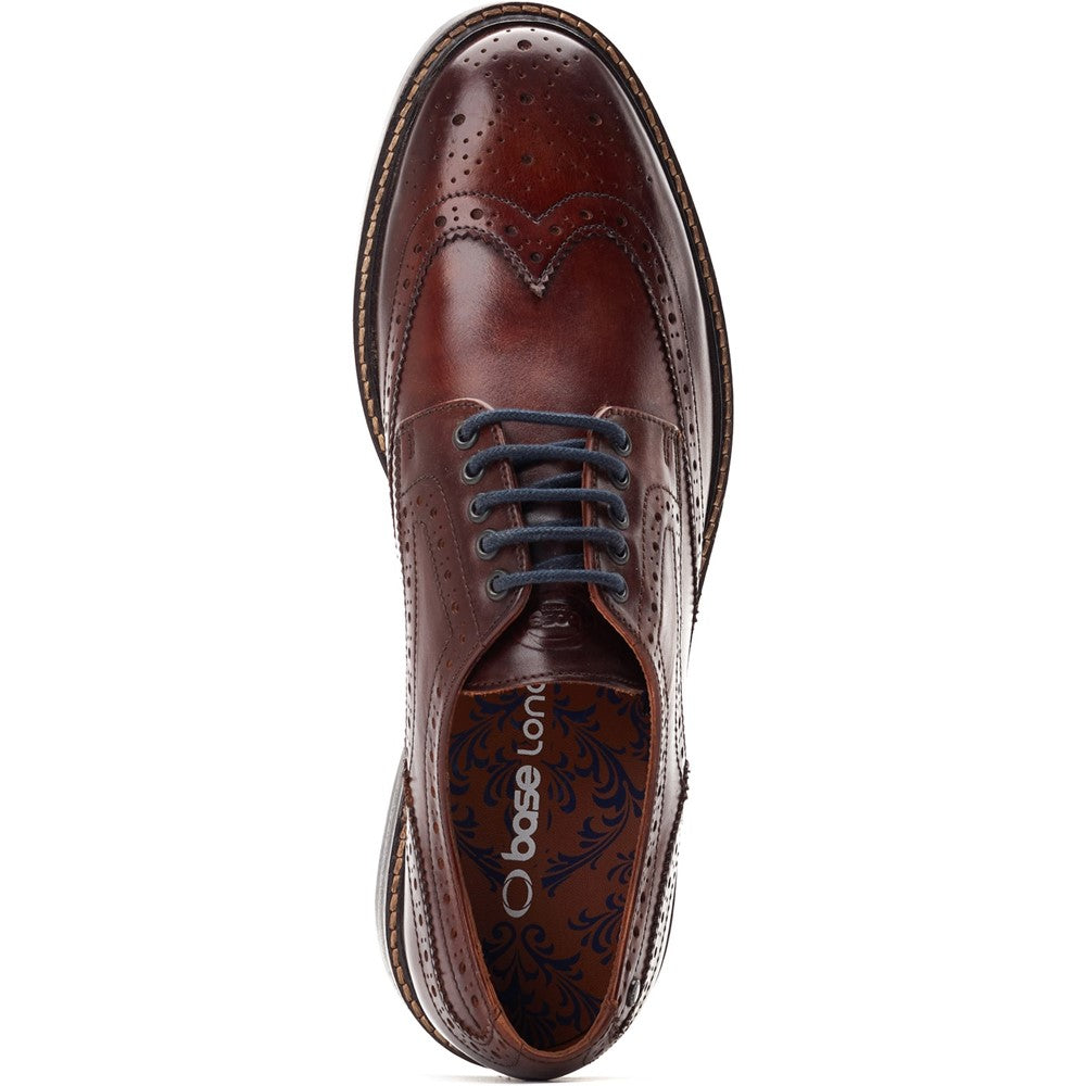 Hatfield Washed Brogue Shoes Brown