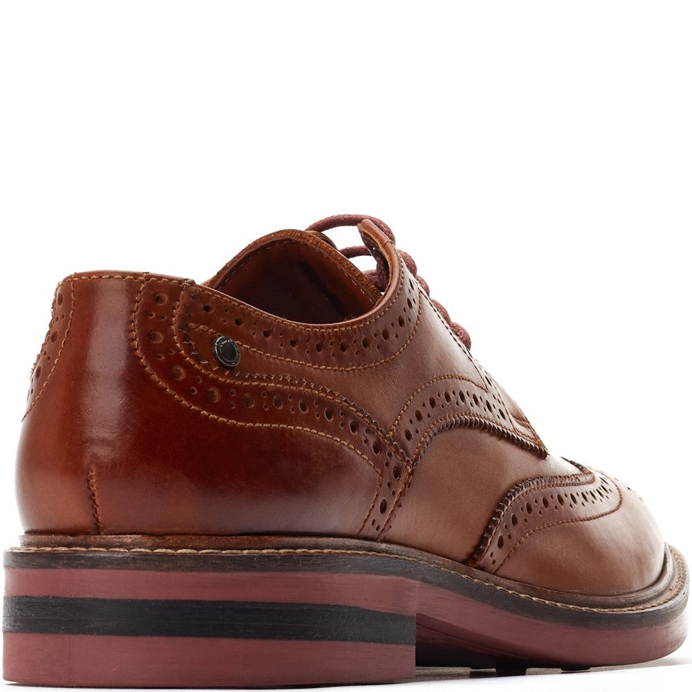 Hatfield Washed Brogue Shoes Tan