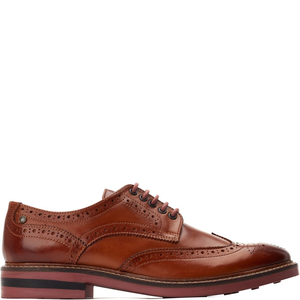 Hatfield Washed Brogue Shoes Tan