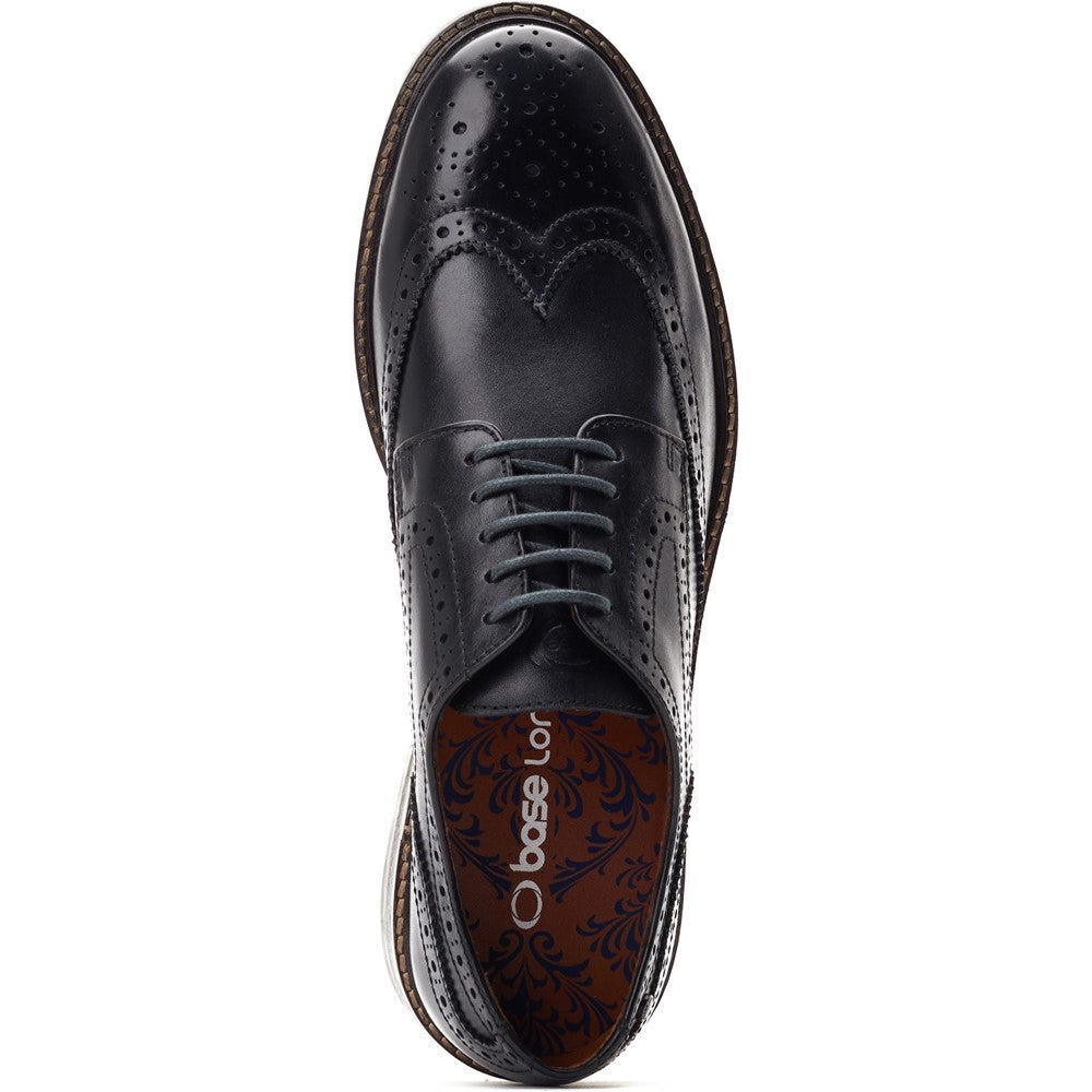 Hatfield Waxy Brogue Shoes Black