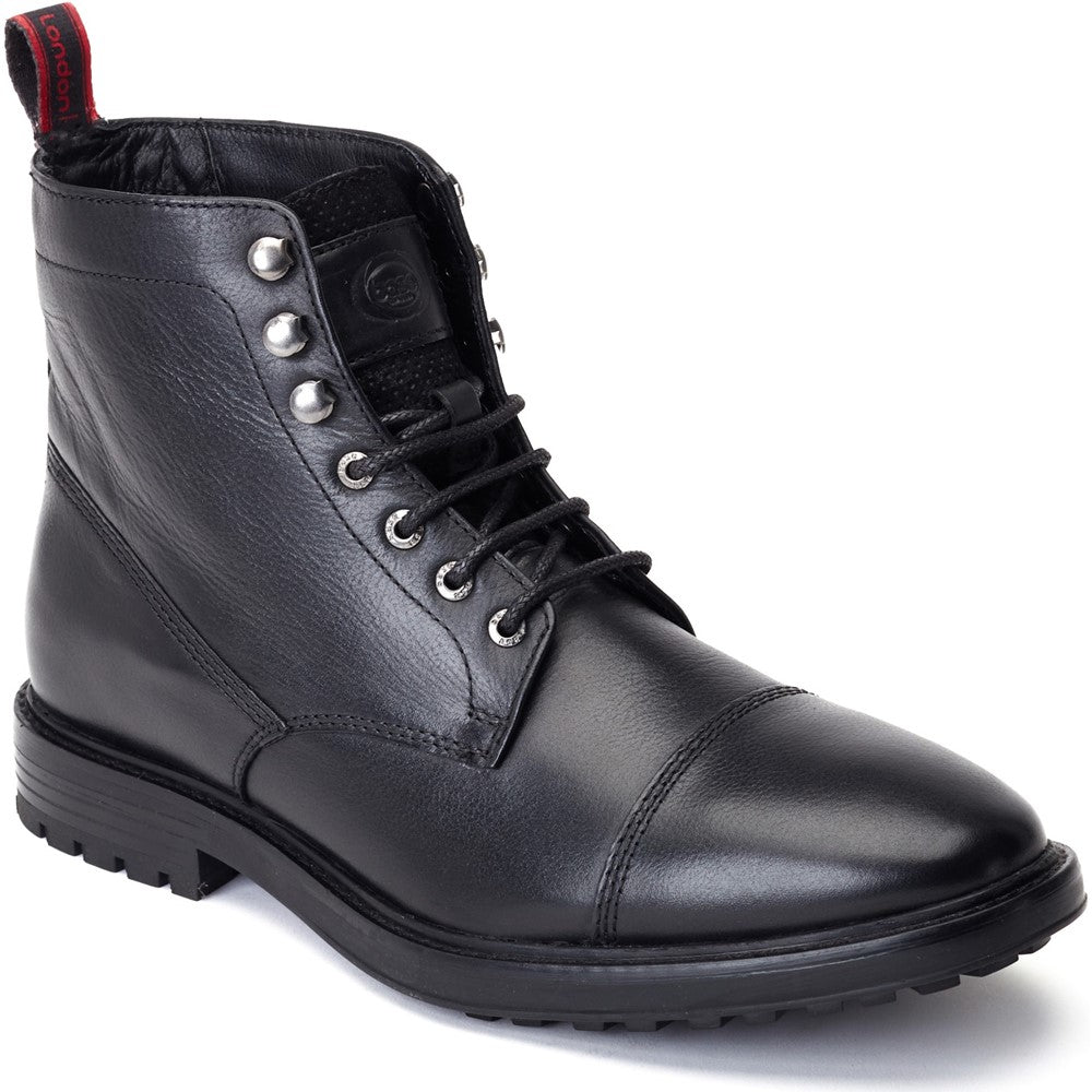 Banff Grain Toe Cap Boots Black