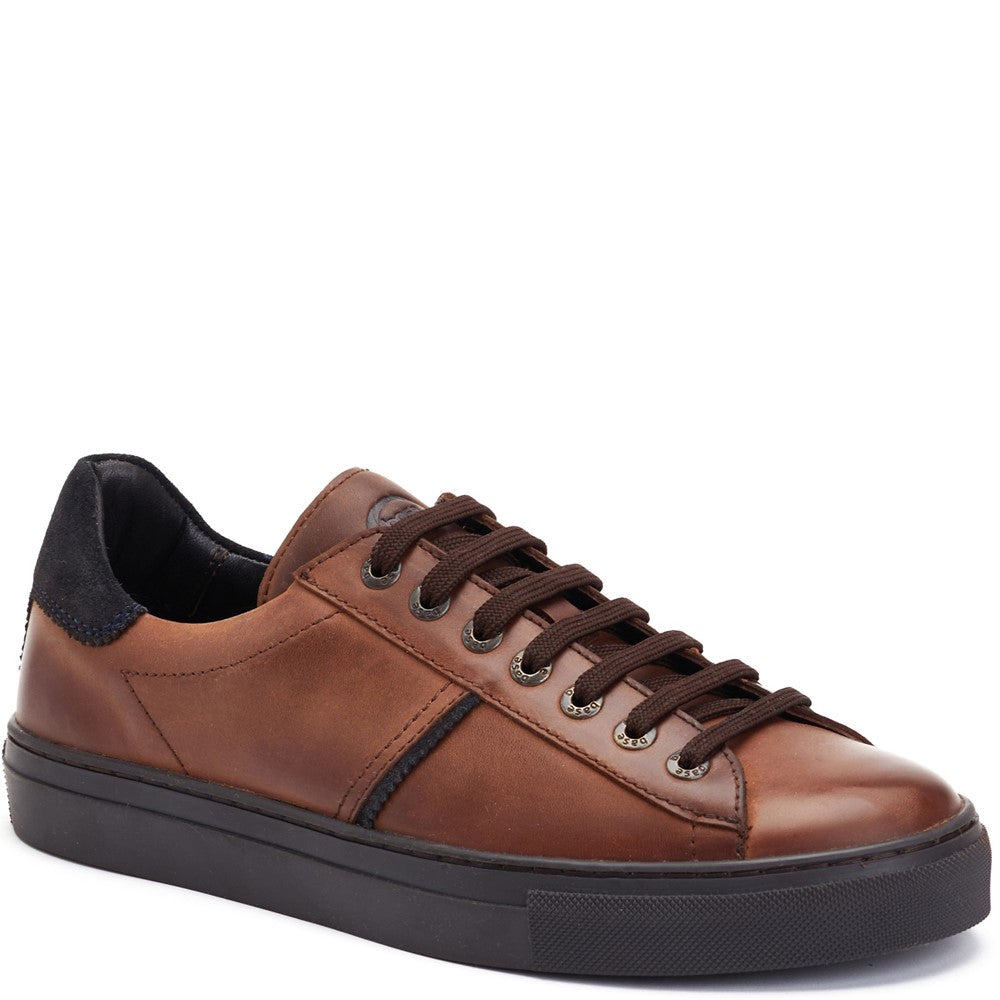 Beck Leather Trainers Brown
