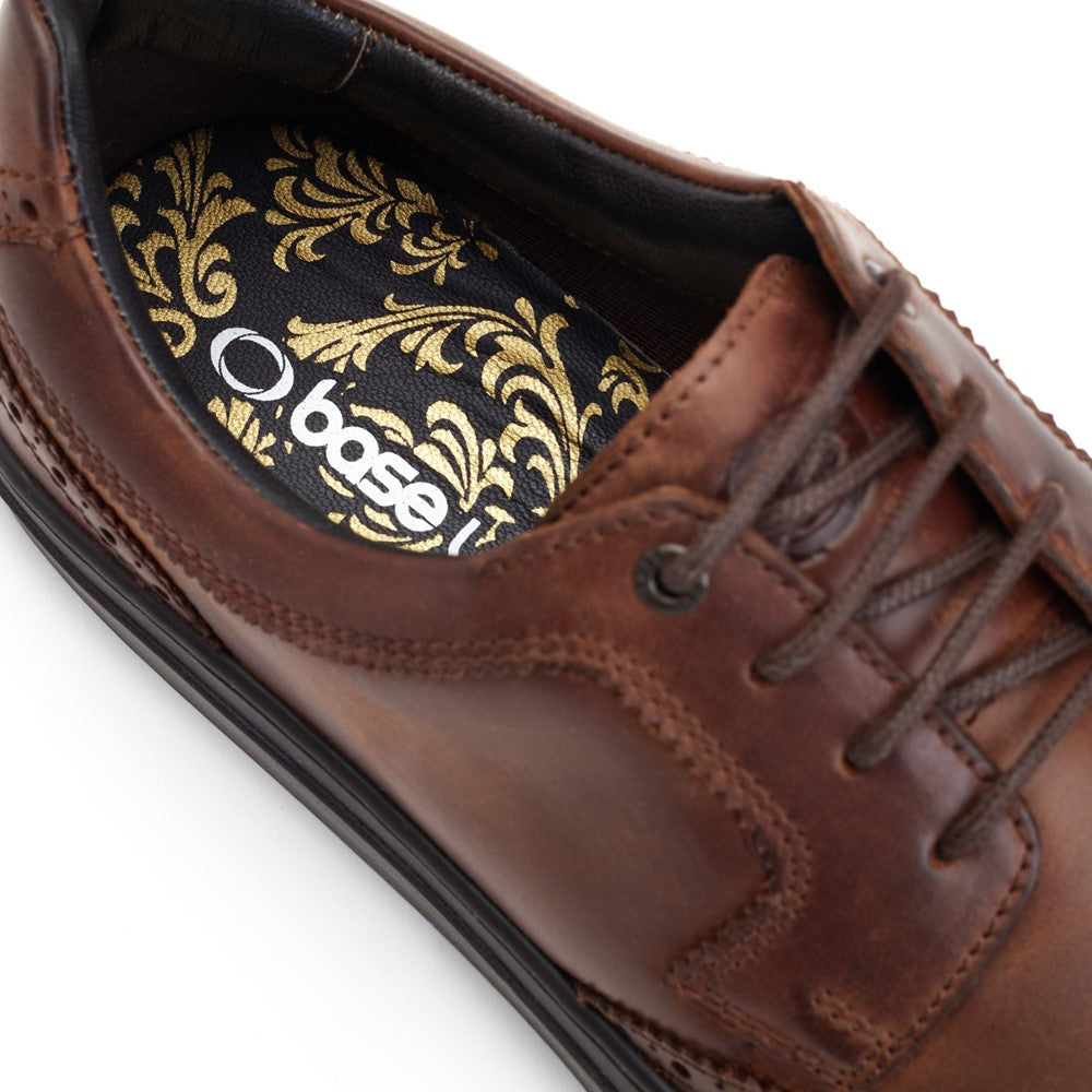 Keller Pull Up Cupsole Brogue Brown