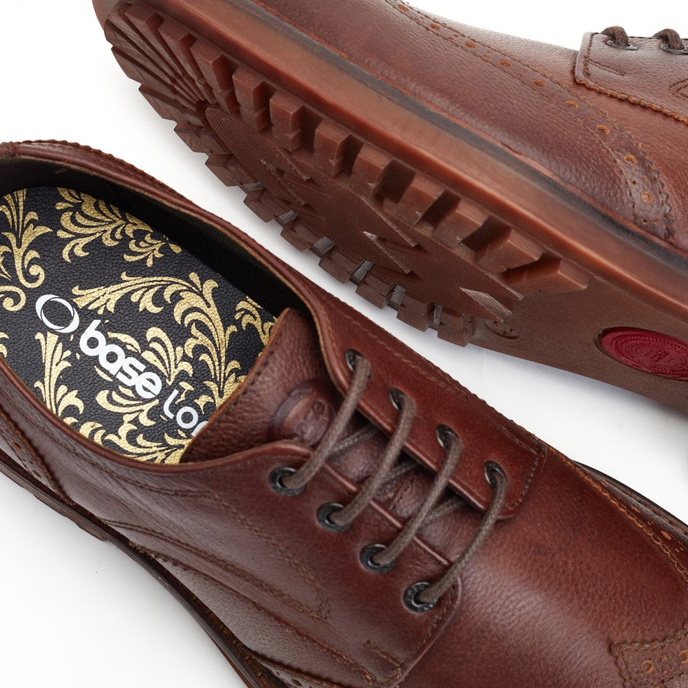 Yukon Grain Brogue Shoes Brown