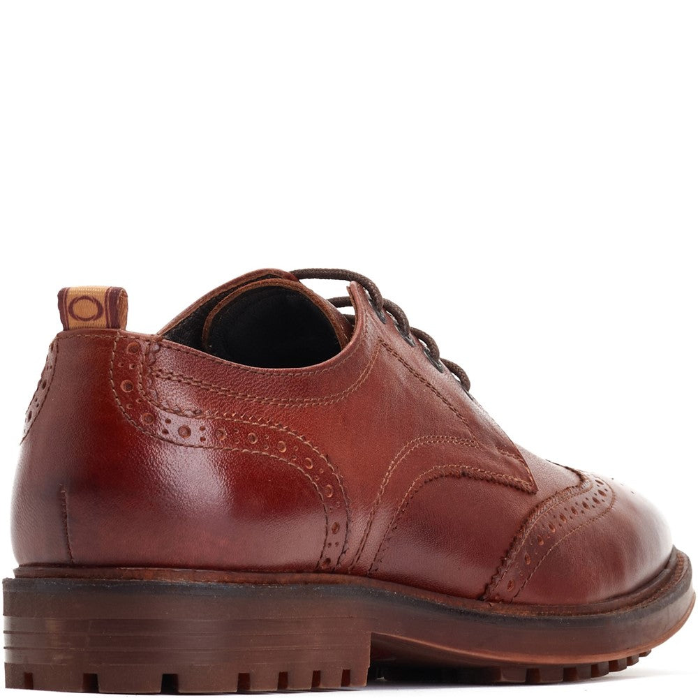 Yukon Grain Brogue Shoes Tan