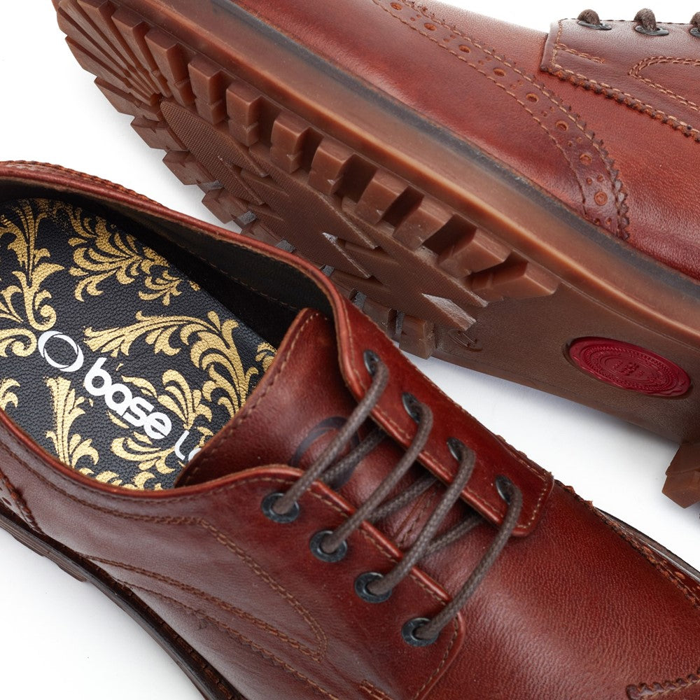 Yukon Grain Brogue Shoes Tan